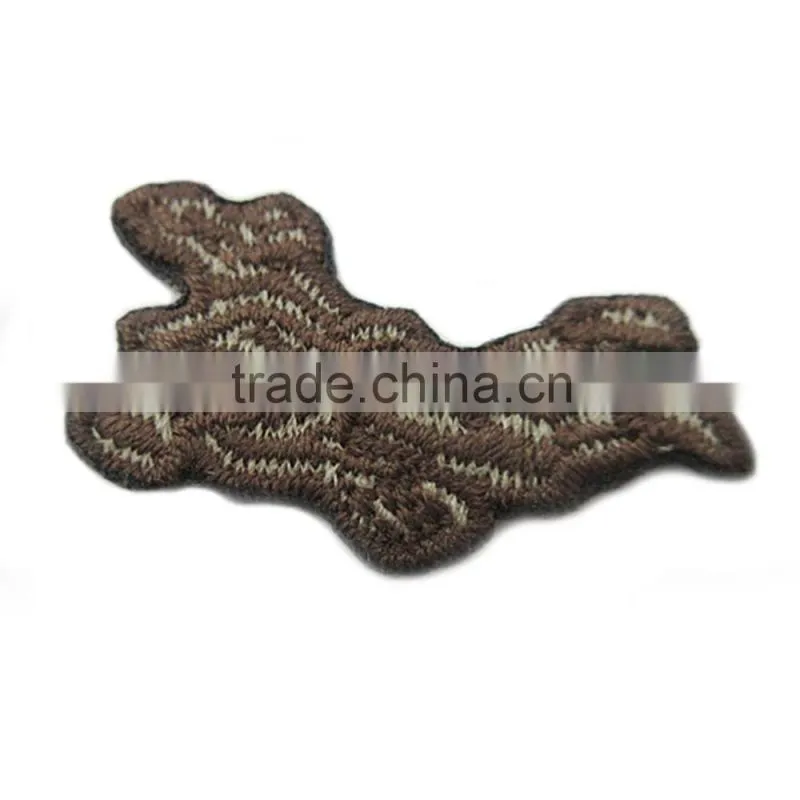 Custom Shaped Embroidered Patched No Minimum Laser Cut Embroidered Patch