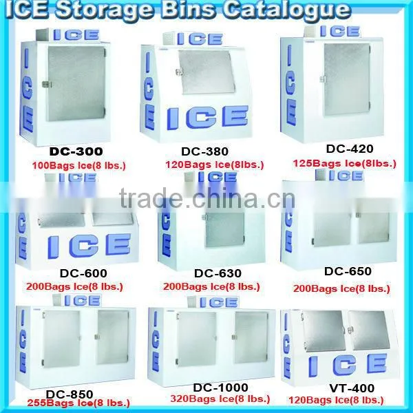 CE/RoHs Approved Gas station Bagged Ice Storage Bin for Ice Merchandiser