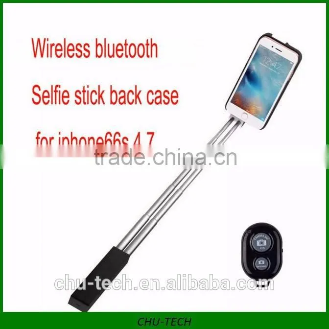 Monopod holder phone case with selfie stick For Iphone 6 6S