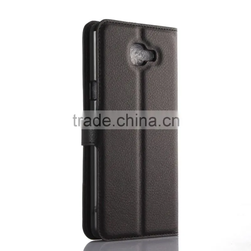Factory Price Lichee Leather Pouch Wallet Case Folio Stand Cover for Samsung GALAXY A9