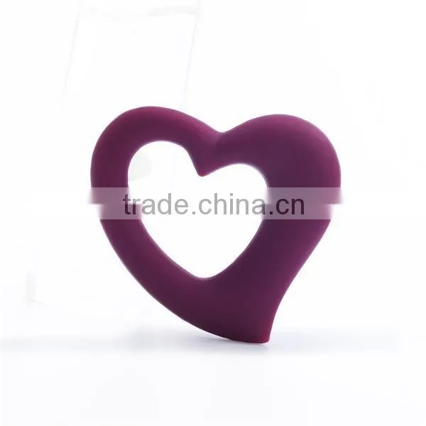 Heart Shape Silicone Teething Pendant For Baby Silicone Teething Pendant Necklace