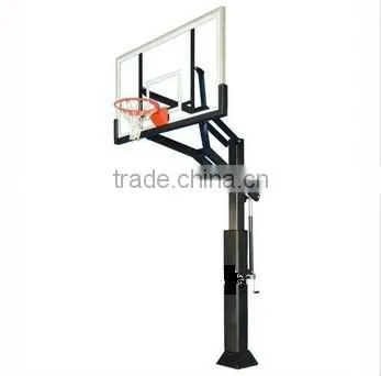 Height adjustable outdoor basketball stands