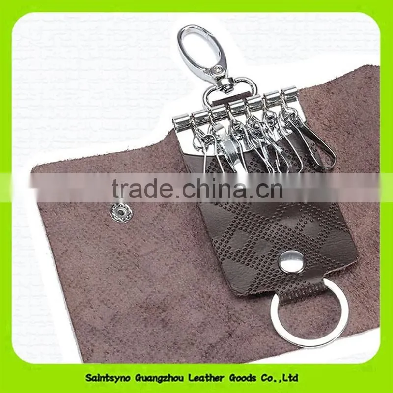 15097 High grade handmade genuine leather wallet leather key case