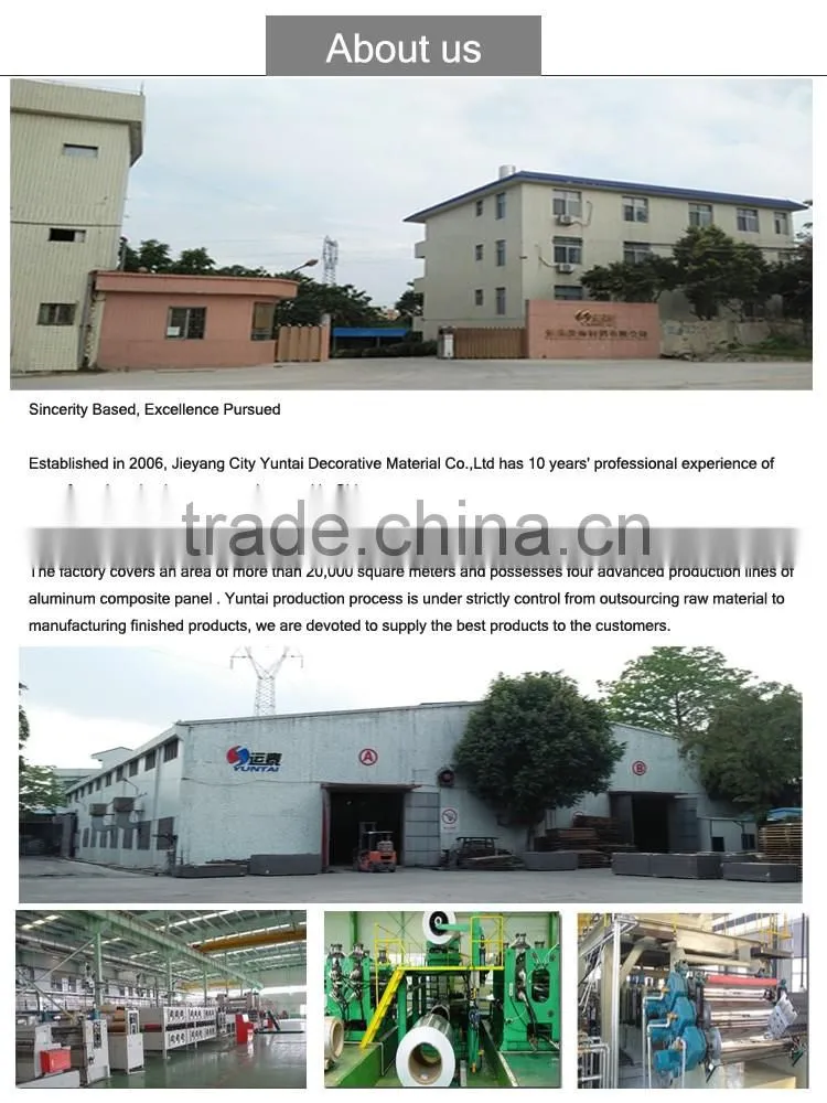 Brushed Aluminium Composite Panel Gold Silver interior decoration Signage ACM panel