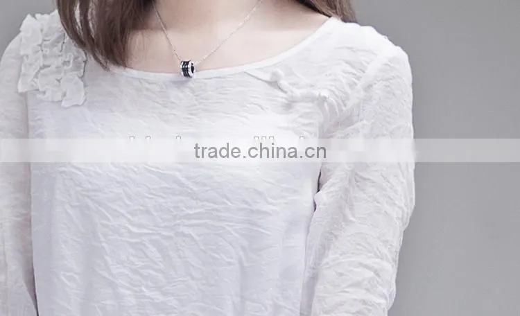 Chinese wind restoring ancient ways is pure color shirt