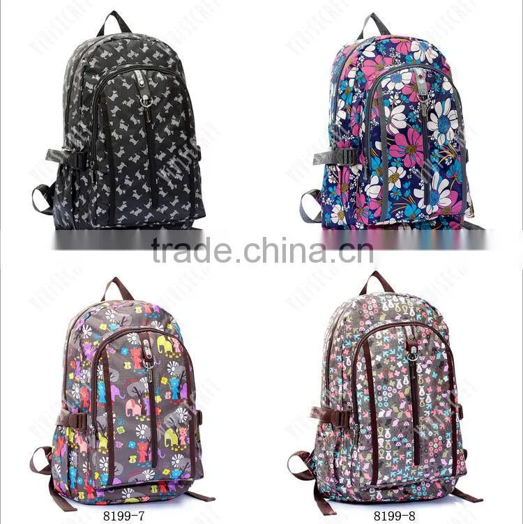 Buying wholesale import women's flower picture school backpack satchel from china