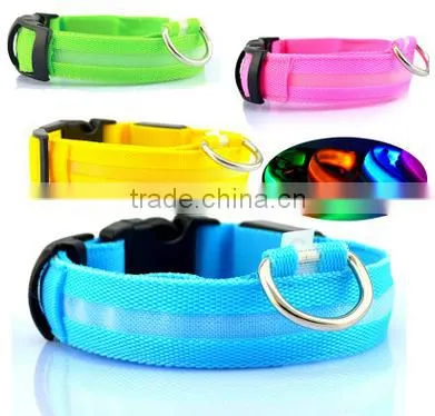Aimigou nylon LED pet collars, pet collar leash
