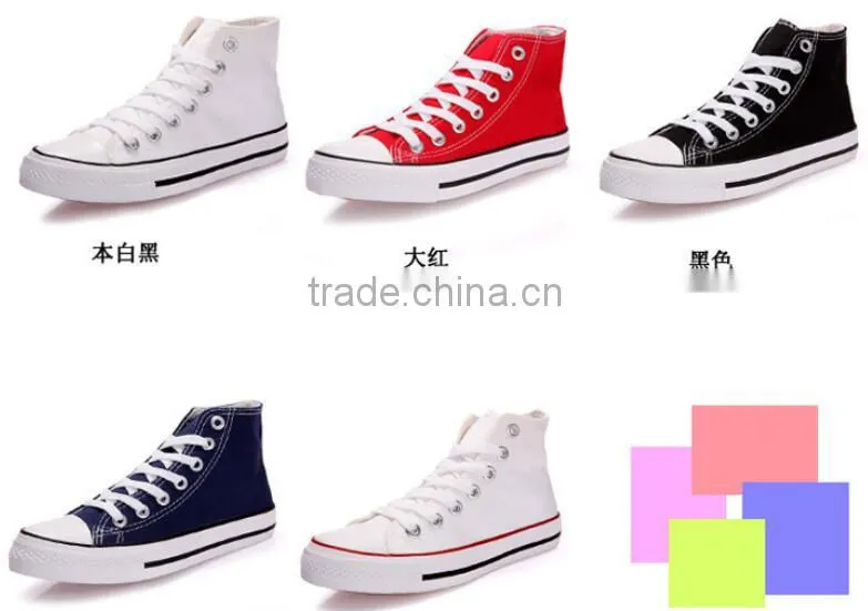 2016Fashion High top sneakers unisex canvas shoes lace up shoes