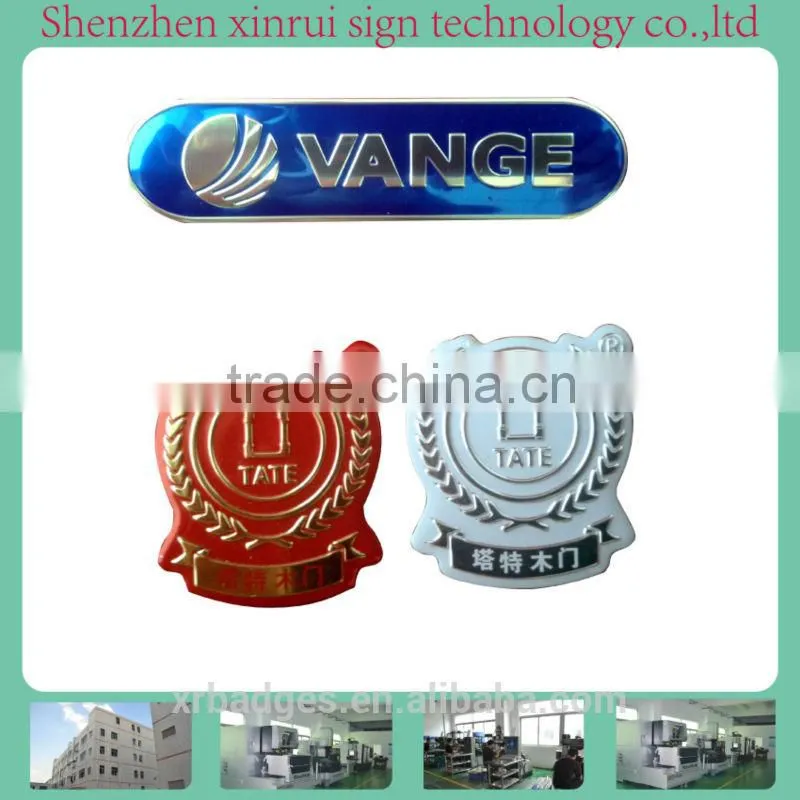 Aluminum badge for Company name with 3D logo
