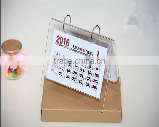 clear acrylic table calendar office calendar 4x6