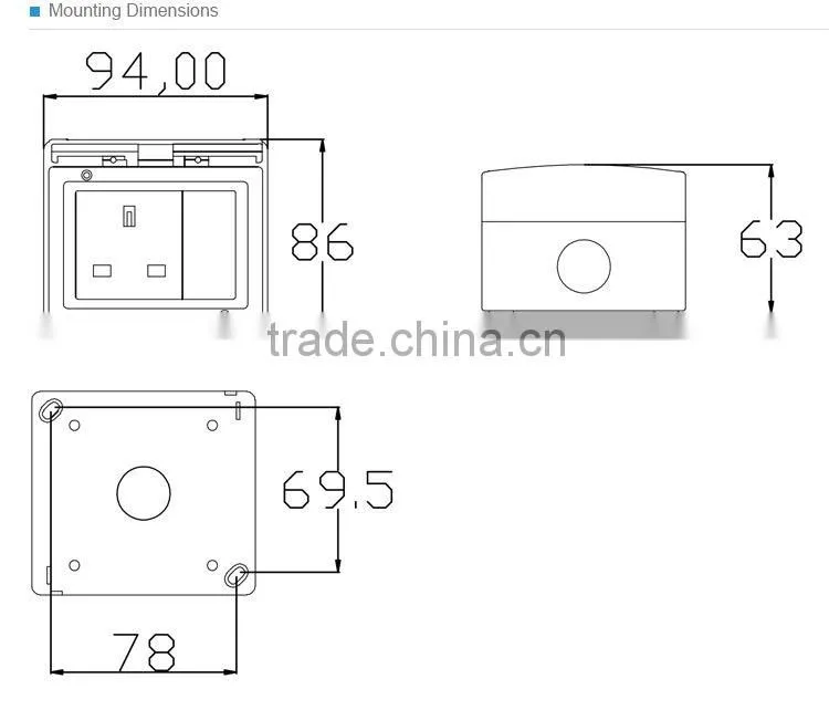 Outdoor Switcher Outdoor Switcher And Socket With Transparent Cover(SP-SS)