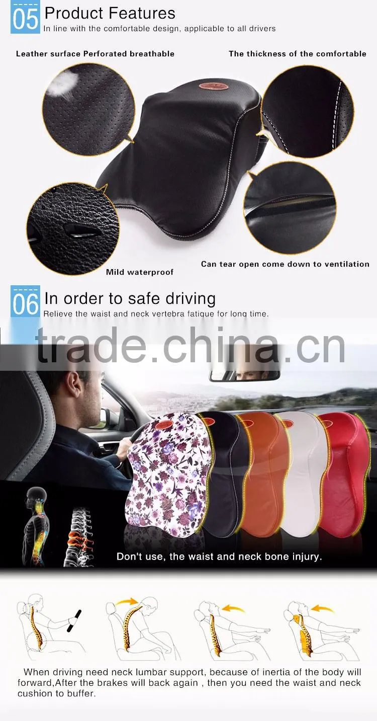 Auto decoration memory foam car headrest neck pillow