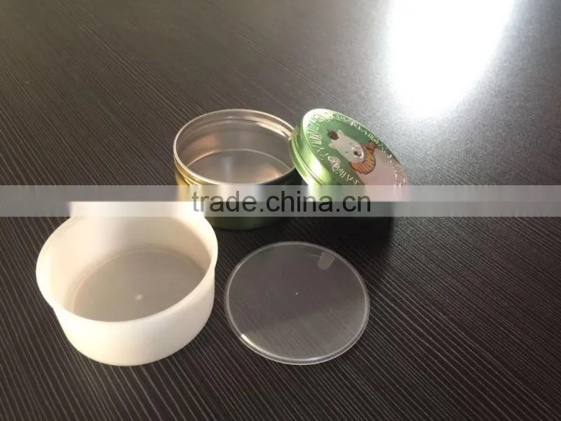 alibaba supplier cosmetic aluminum jar with plastic inner