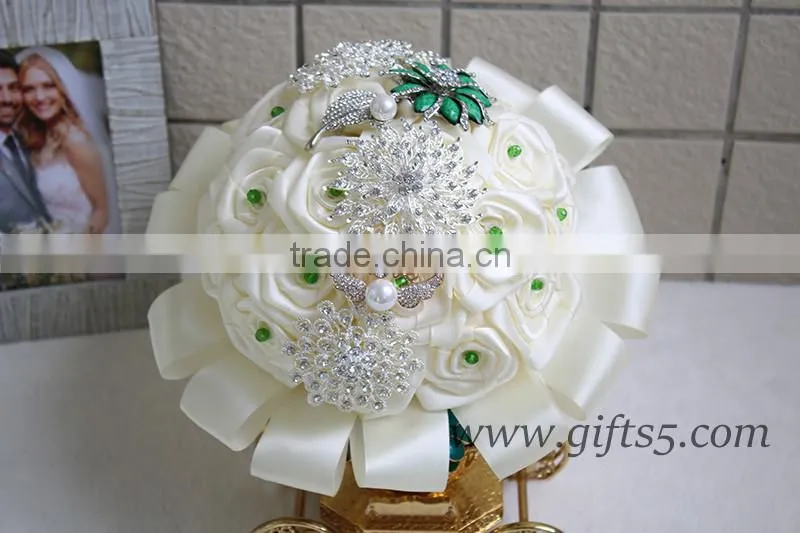 Handmade Elegant Jeweled Bridal Bouquet