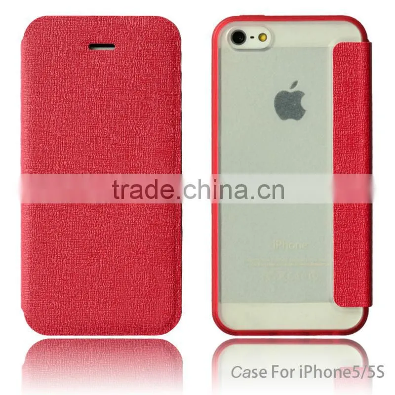 Good quality wallet pu leather case cover for iphone 5c