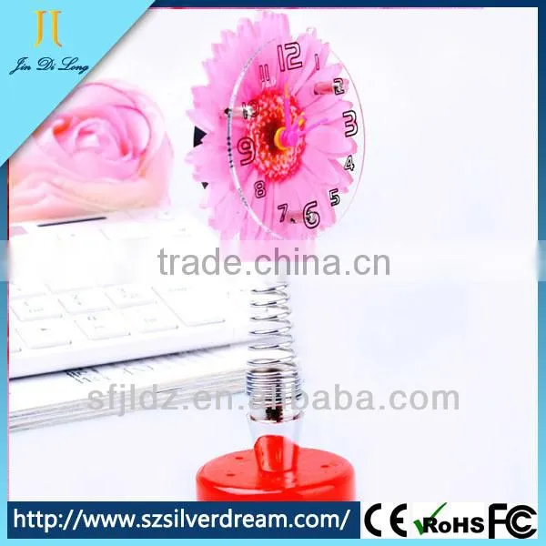 Beautiful Pink Flower Funny Desk Clocks