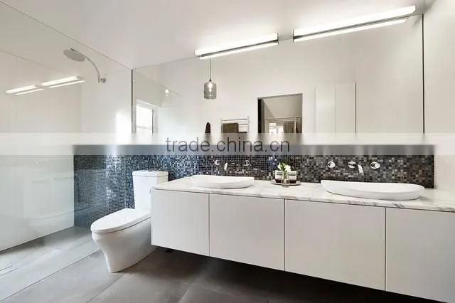 Modular European style wood rotating bathroom mirror cabinet