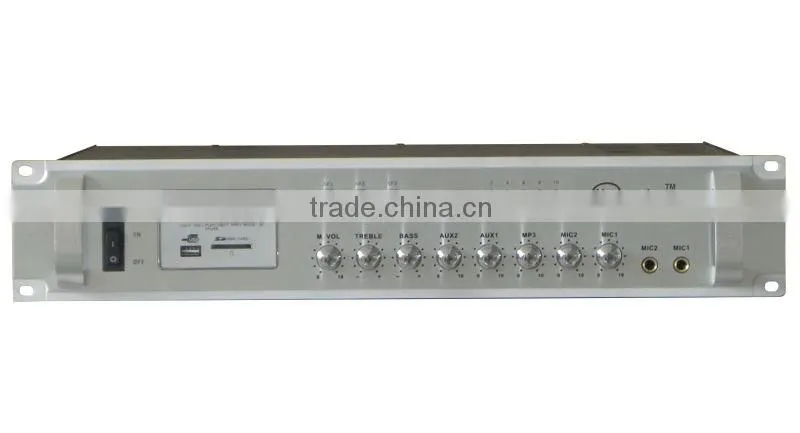 110W 2U audio amplifier with MP3/FM/SD/Antenna