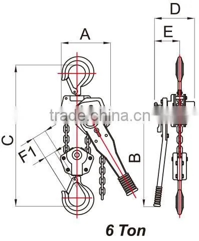 SUMAKE 3 TON Impact Resistant Heavy Duty Lever Hoist
