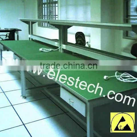ES14101 glossy/dull blue black gray antistatic rubber table mat ESD table mat