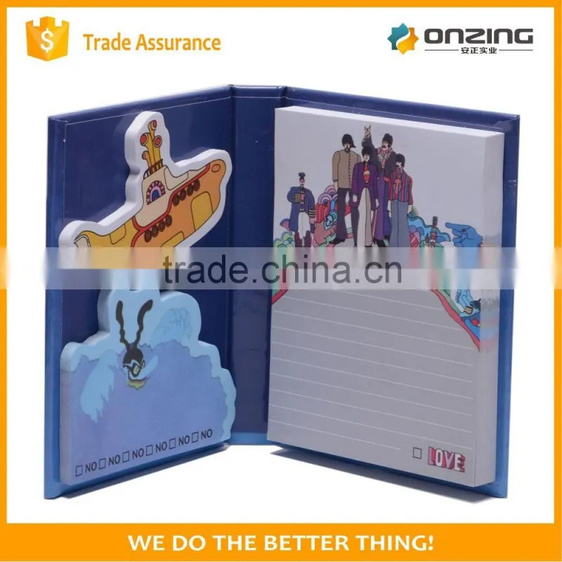 New design custom sticky note pad with die cut shapes