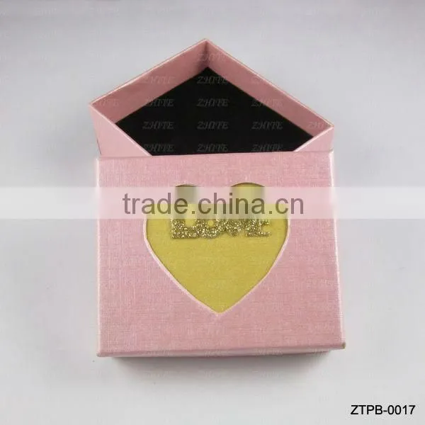 Wholesale Gold Love Heart Jewlery Gift Box ZTPB-0012