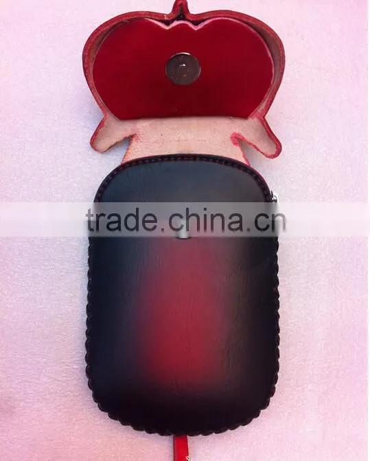 High quality genuine leathter coin purse owl face animal leather coin purse, coin case