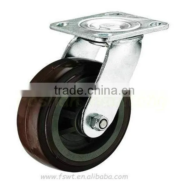 Heavy Duty Brown PVC Swivel Plastic Bed Caster Wheel