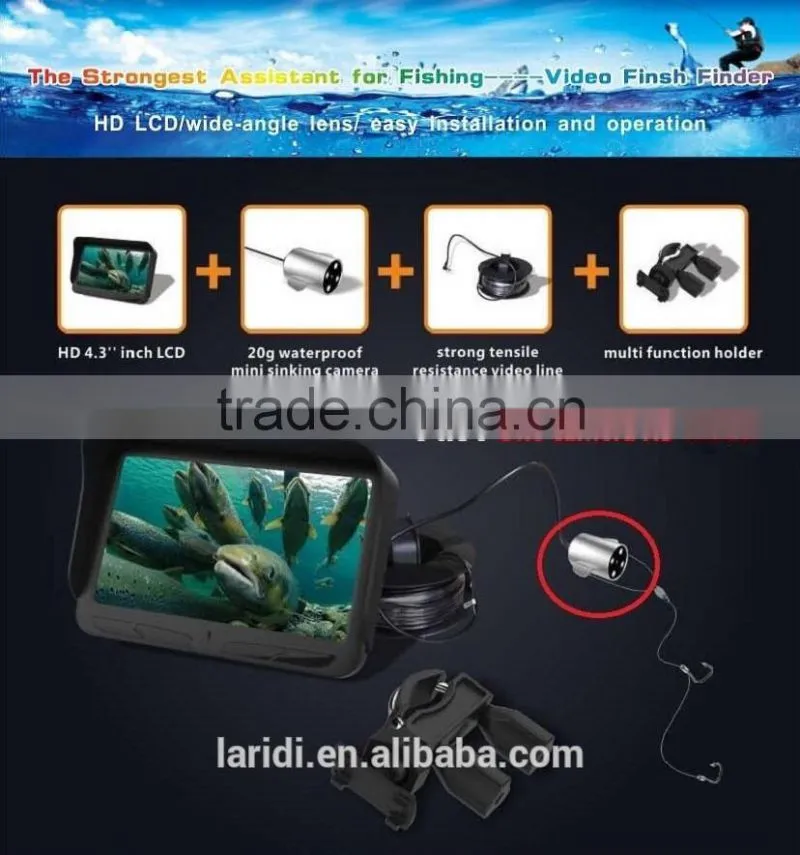 2016 New product Fish finder X3 4.3 inch monitor underwater IP7 video camera Vision fishing equipment