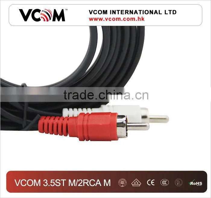 2015 Top Selling Audio RCA Cable 3.5mm to 2RCA