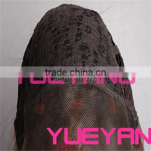 50cm long high quality middle part black and auburn lace front wigs