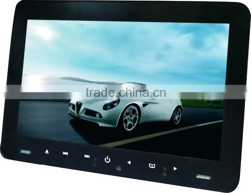 Install back seat beige / black 7 inch car tv monitor for car with usb