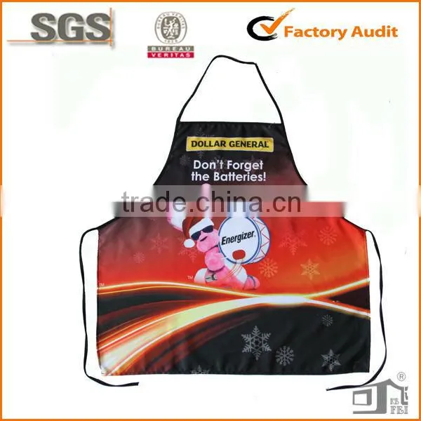 100% polyester Christmas apron printing adult bib wholesale cheap