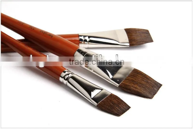 in stock BGN-236 Bergino master professional high qualitty flat shape hose fetlock hair artist brush