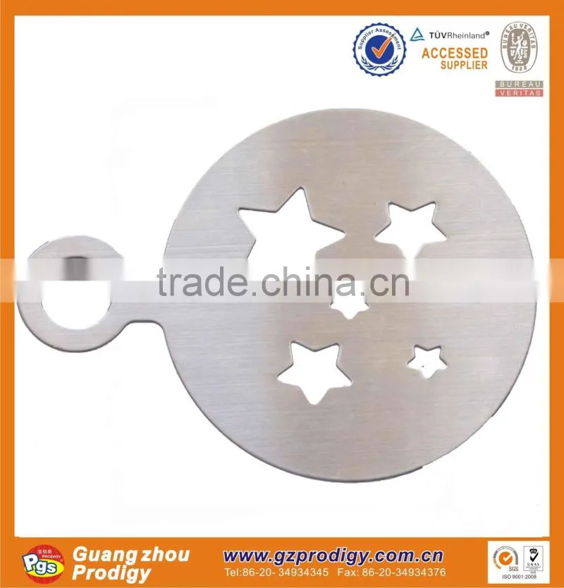stainless steel cappuccino decorating coffee stencils set