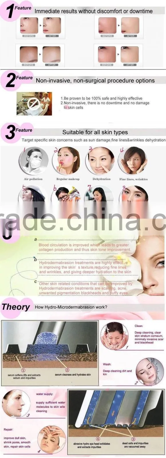 Best Quality YALO Water Peeling Diamond Microdermabrasion instrument