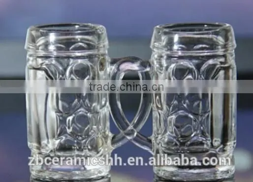 clear beer glass mug with ringer bar used