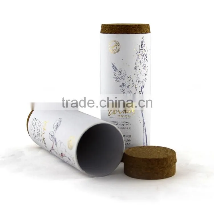 Luxury eco cosmetic paper can with pine plag