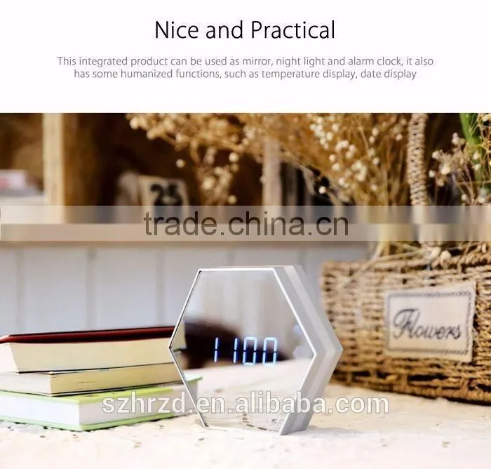 Multifunctional New Led Digital Mirror Alarm Clock Sleep night Light