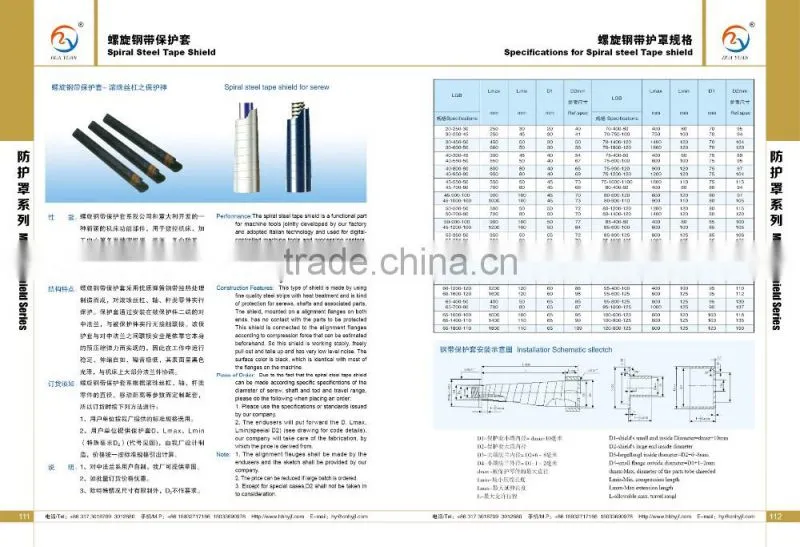 LC-LIDA spiral steel tape shield for serew
