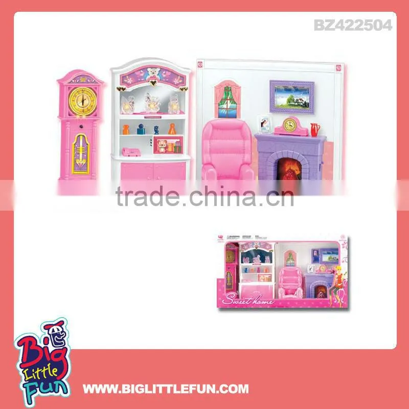 Plastic mini toy doll house furniture bathroom toy