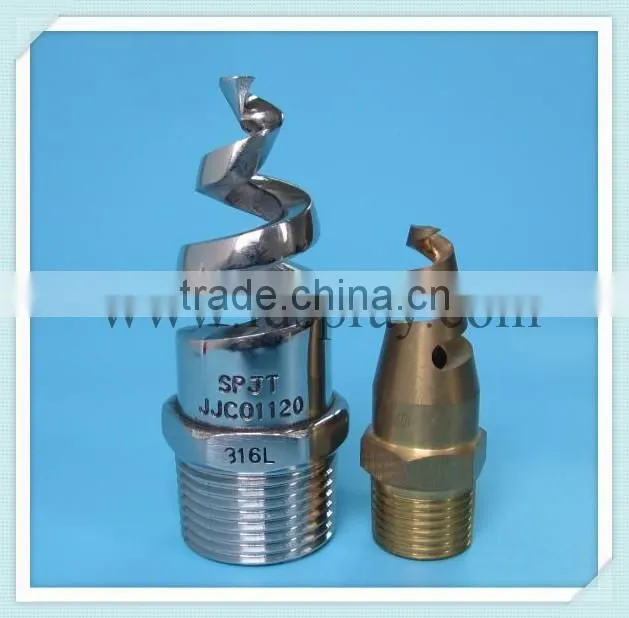Dongguan stainless steel brass or plastic water spiral spray nozzle