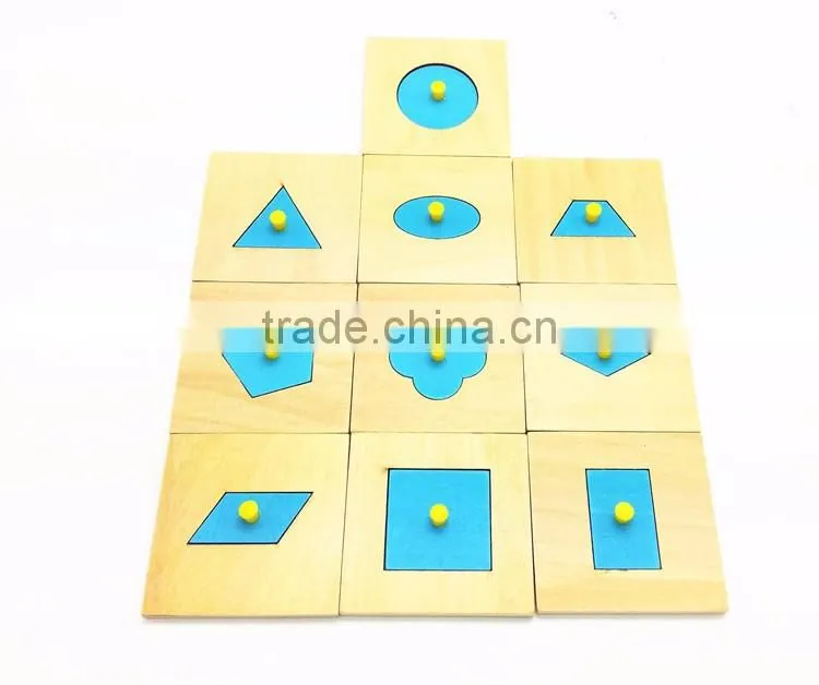 Kids wooden Toy Montessori geometry puzzle