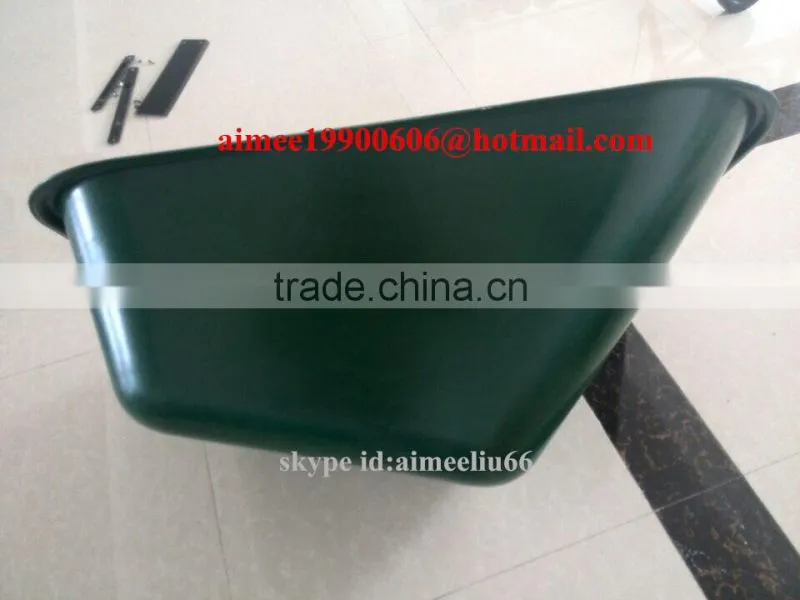 china plastic wheelbarrow tray 10cbf and 140L big capacity