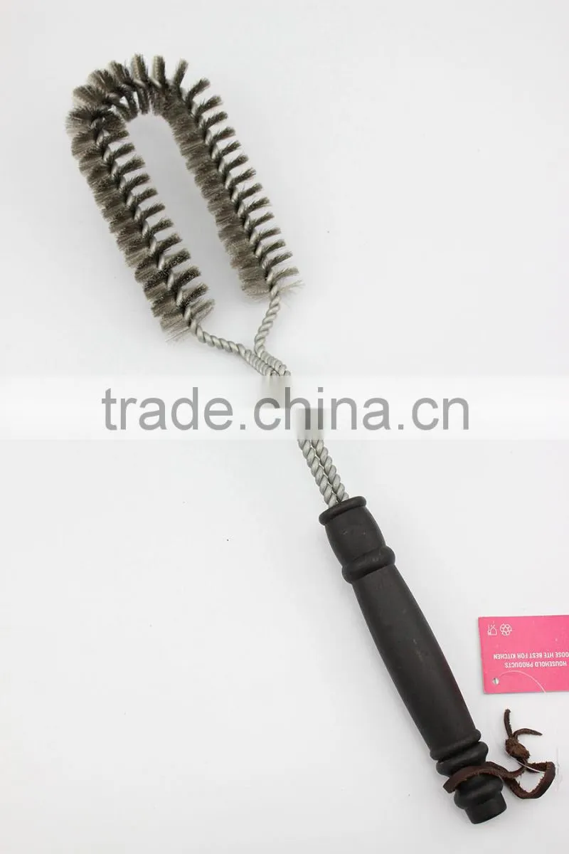 0400007 High quality steel wire cleaning brush,BBQ brush