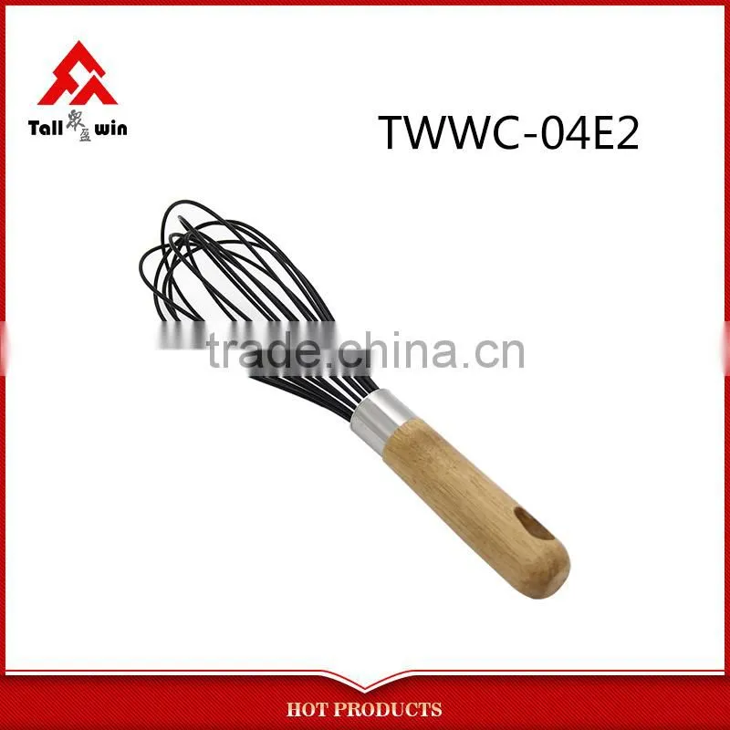 Stainless Steel Fine Double Mesh Wooden Handle Strainer
