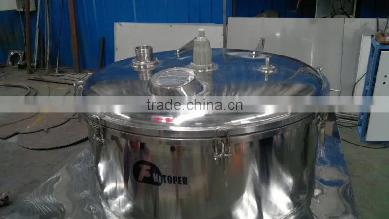 Plastic coated centrifugal separator used for acid suspension filtration