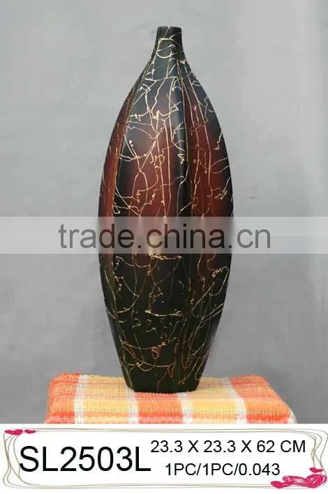 Long vases made of fiberglass
