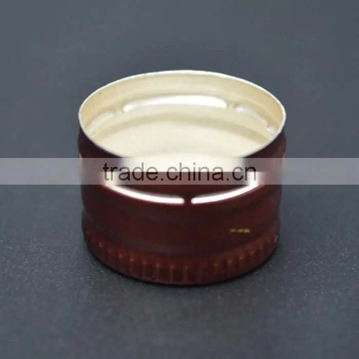 Red aluminum cap twist off wine bottle cap for whiskey