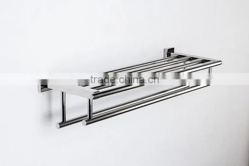 Hotel Style Wall Mounted Bathroom Stainless Steel 304 Towel Rack